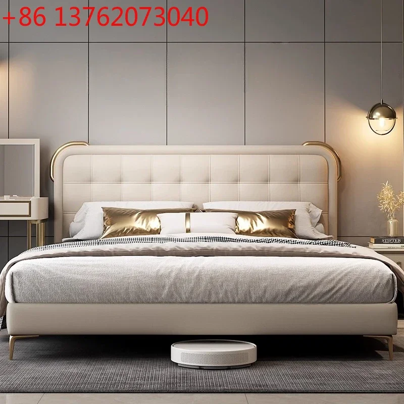 Luxury Bedroom Bed Frame Double Design Princess Sleeping Platform Massage Bed Leather Sofa Letto Matrimoniale Trendy Furniture
Luxury Bedroom Bed Frame Double Design Princess Sleeping Platform Massage Bed Leather Sofa Letto Matrimoniale Trendy Furniture