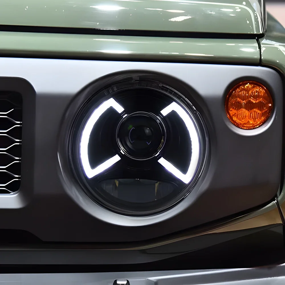 Автомобильные фары для Suzuki Jimny 2019-2023, светодиодные передние лампы автомобиля в сборе, обновленный динамический мерцающий объектив проектора, аксессуары для инструментов
Автомобильные фары для Suzuki Jimny 2019-2023, светодиодные передние лампы автомобиля в сборе, обновленный динамический мерцающий объектив проектора, аксессуары для инструментов