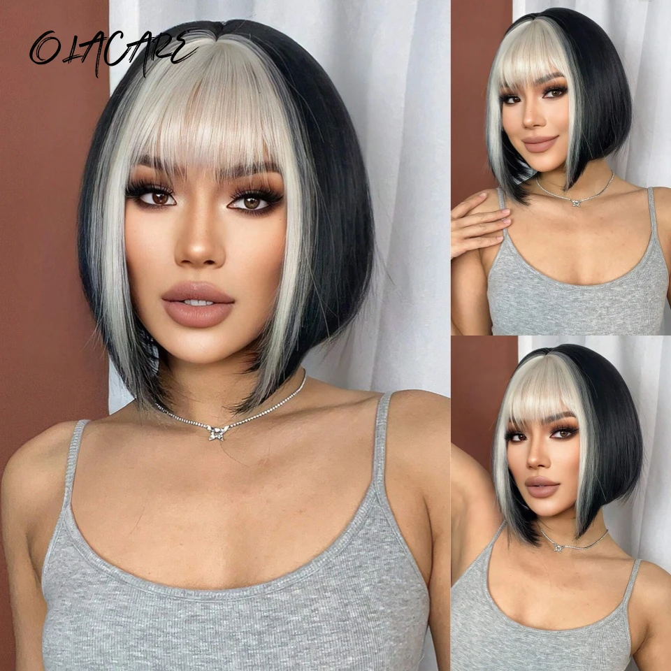 White Short Curly Bob Synthetic Wigs with Bangs Platium Golden Lolita Cosplay Wigs for Women Daily Party Cosplay Heat Resistant
White Short Curly Bob Synthetic Wigs with Bangs Platium Golden Lolita Cosplay Wigs for Women Daily Party Cosplay Heat Resistant