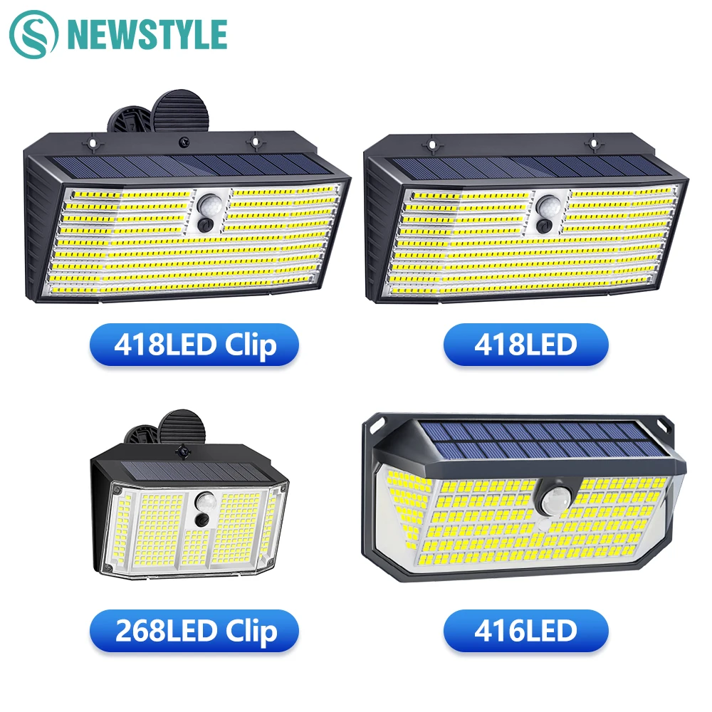 Solar Security Lights Outdoor Motion Sensor 416/418LED Solar Wall Light 3 Modes Waterproof for Garden Patio Pool Yard Driveway
Solar Security Lights Outdoor Motion Sensor 416/418LED Solar Wall Light 3 Modes Waterproof for Garden Patio Pool Yard Driveway