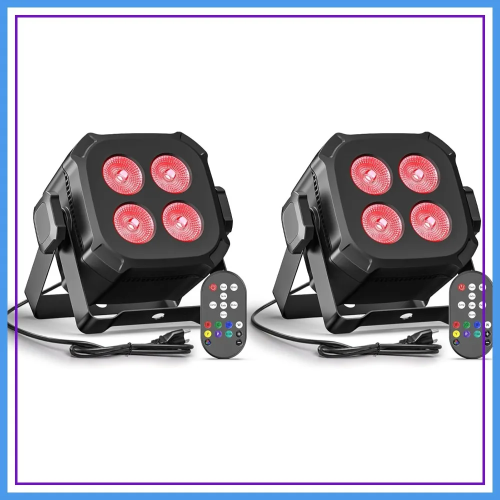 Mini Stage Lights, 4x8W RGBW LED Par Lights, DMX512 & Sound-Activated, 4/8 CH, 2 Pack for Party, Show, Event
Mini Stage Lights, 4x8W RGBW LED Par Lights, DMX512 & Sound-Activated, 4/8 CH, 2 Pack for Party, Show, Event