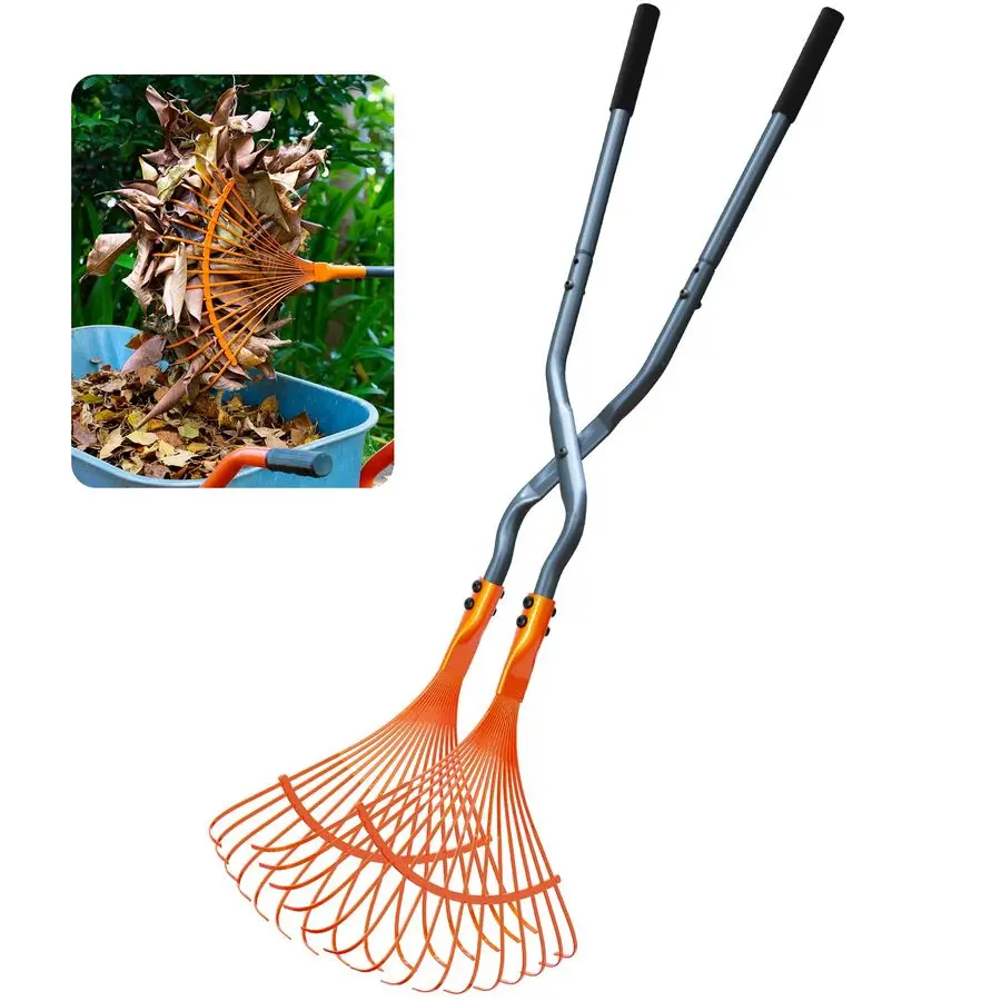 Граберы для дворовых работ, верхний захват для сбора листьев с длинной стальной ручкой, усилитель с широким стальным когтем, мягкая ручка, инструменты для сбора листьев
Граберы для дворовых работ, верхний захват для сбора листьев с длинной стальной ручкой, усилитель с широким стальным когтем, мягкая ручка, инструменты для сбора листьев