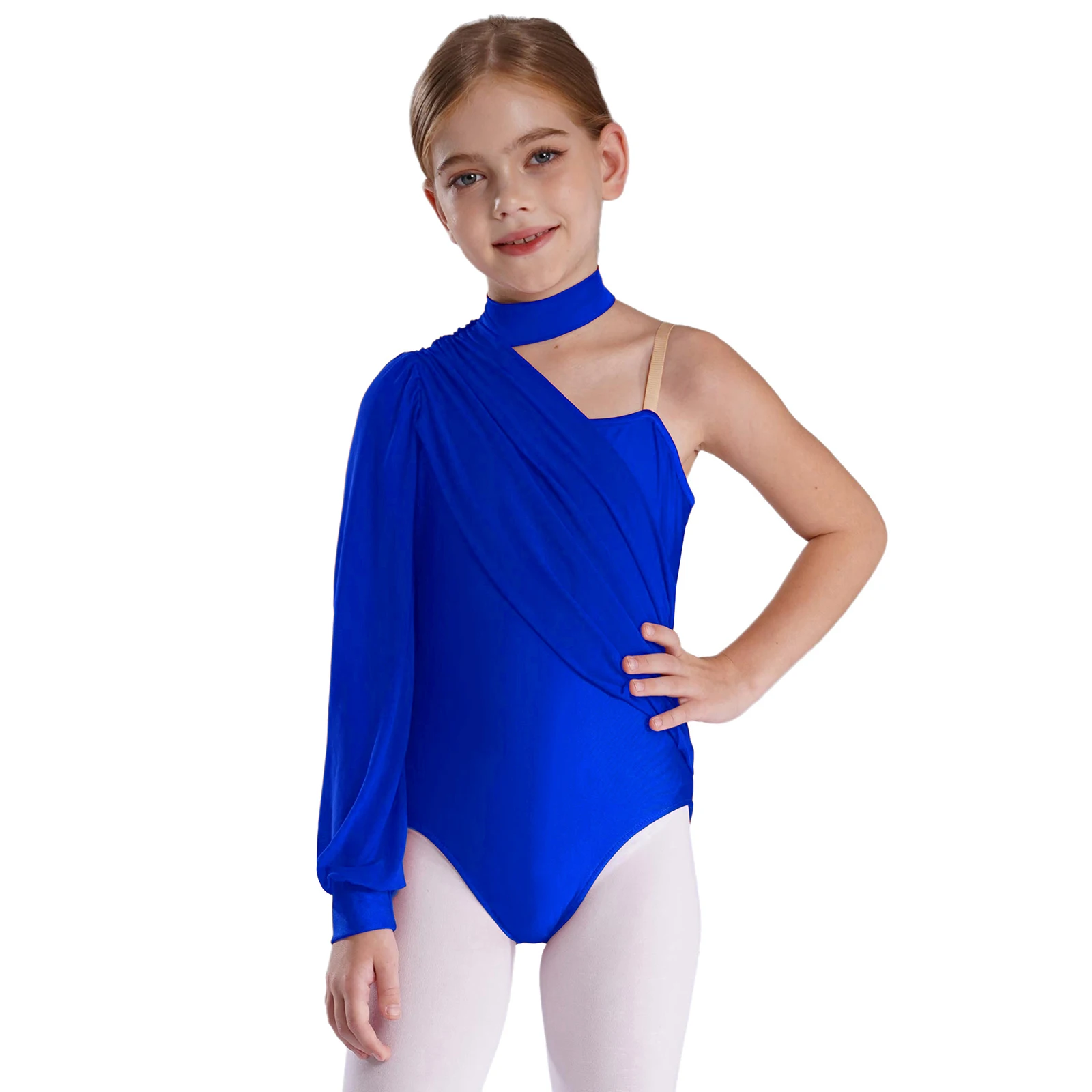 Kids Girls Lyrical Dance One Shoulder Leotard Mock Neck Mesh Overlay Bodysuit Gymnastics Figure Skating Performance Costume
Kids Girls Lyrical Dance One Shoulder Leotard Mock Neck Mesh Overlay Bodysuit Gymnastics Figure Skating Performance Costume
