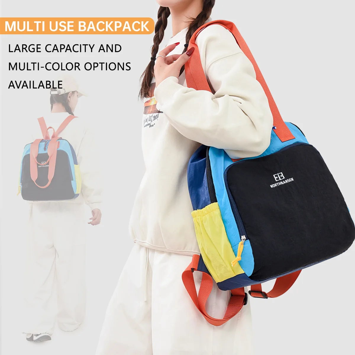 Crossbody Handbag, Color-Blocked Canvas, Men's 2026 New Original Backpack, Multi-Functional Large-Capacity Single-Shoulder Women's Tote Bag, Student Bag
Crossbody Handbag, Color-Blocked Canvas, Men's 2026 New Original Backpack, Multi-Functional Large-Capacity Single-Shoulder Women's Tote Bag, Student Bag