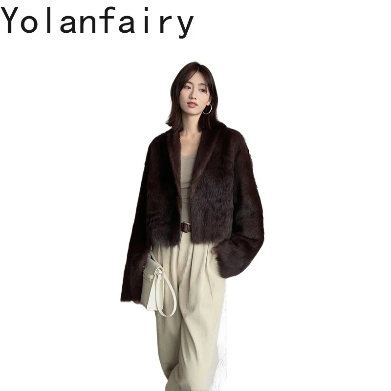 YOLANFAIRY Genuine Sheepskin Shearling Jacket Women Winter Luxury Natural Fur Coat Woman High-end Short Real Leather Fur Coats
YOLANFAIRY Genuine Sheepskin Shearling Jacket Women Winter Luxury Natural Fur Coat Woman High-end Short Real Leather Fur Coats