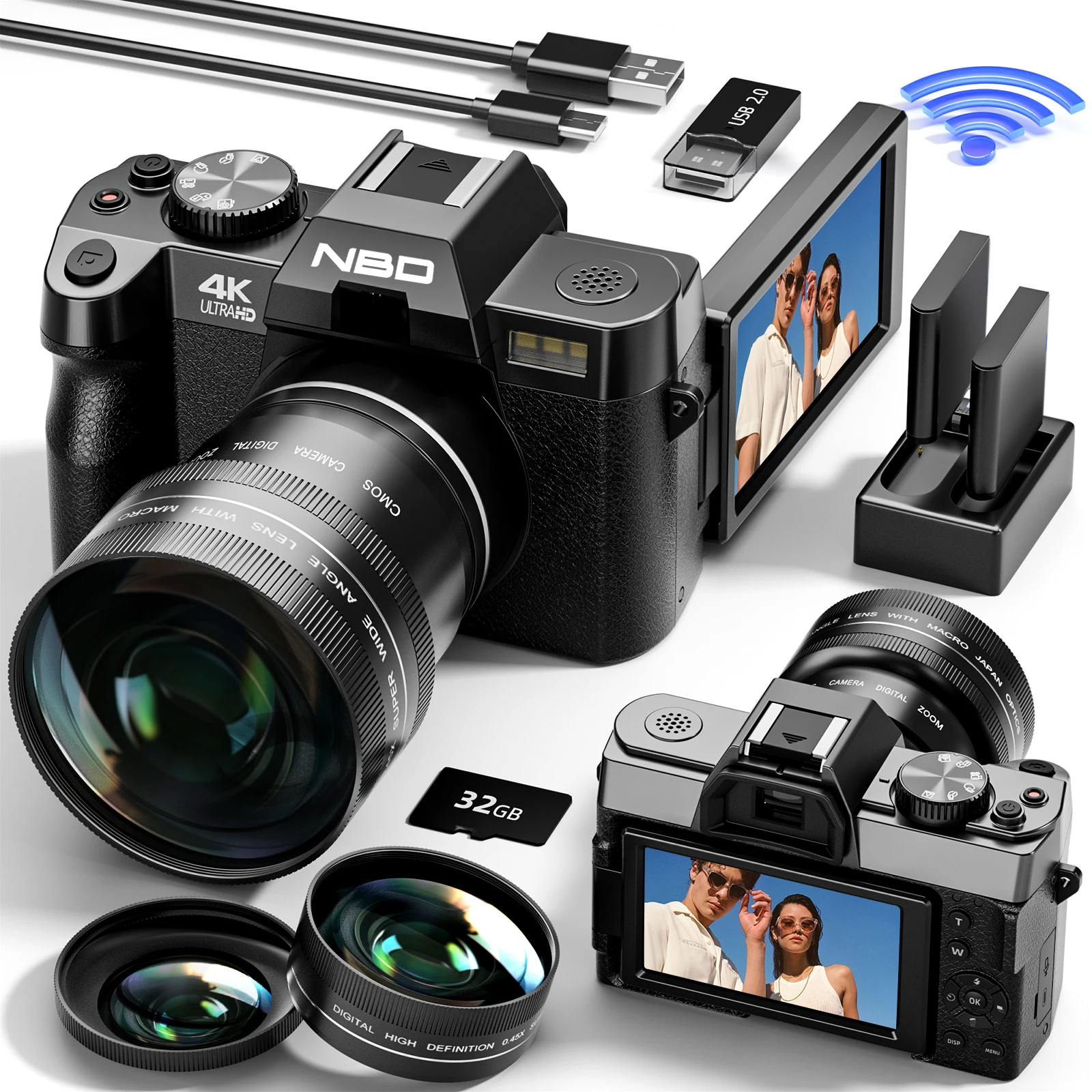 NBD Digital Camera 4K Vlog Video Compact App Control WebCam Vintage Recorder YouTube 48MP Photography 16X Digital Zoom Camera
NBD Digital Camera 4K Vlog Video Compact App Control WebCam Vintage Recorder YouTube 48MP Photography 16X Digital Zoom Camera