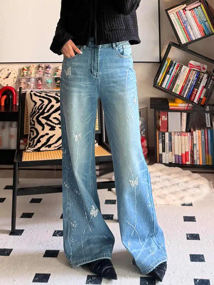 Summer Women's Flare Jeans French Vintage Baggy Denim Pants Bootcut Jeans High Street Bell Bottom Designer Jeans Blue Bleach New
Summer Women's Flare Jeans French Vintage Baggy Denim Pants Bootcut Jeans High Street Bell Bottom Designer Jeans Blue Bleach New