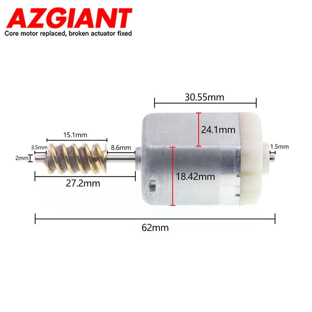 Двигатель автомобильного дверного замка AZGIANT, двигатель постоянного тока для VW volkswagen passat DC12V FC280 18165
Двигатель автомобильного дверного замка AZGIANT, двигатель постоянного тока для VW volkswagen passat DC12V FC280 18165