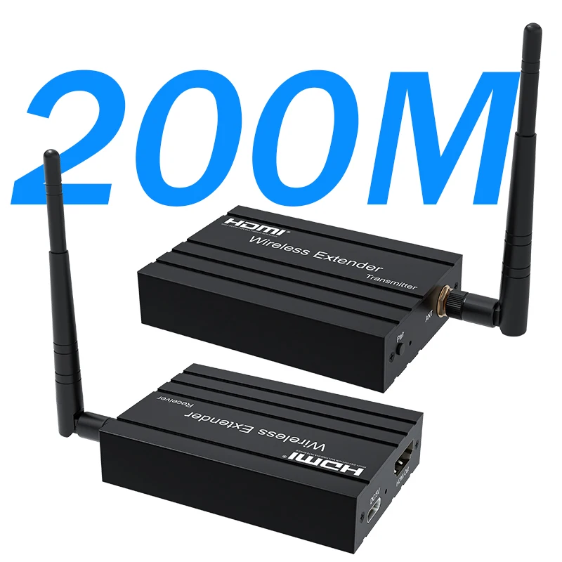 200M Wireless HDMI Extender 1080P 5GHz HDMI Video Transmitter and Receiver Extender Screen Share Wireless Display for PC Loptop
200M Wireless HDMI Extender 1080P 5GHz HDMI Video Transmitter and Receiver Extender Screen Share Wireless Display for PC Loptop