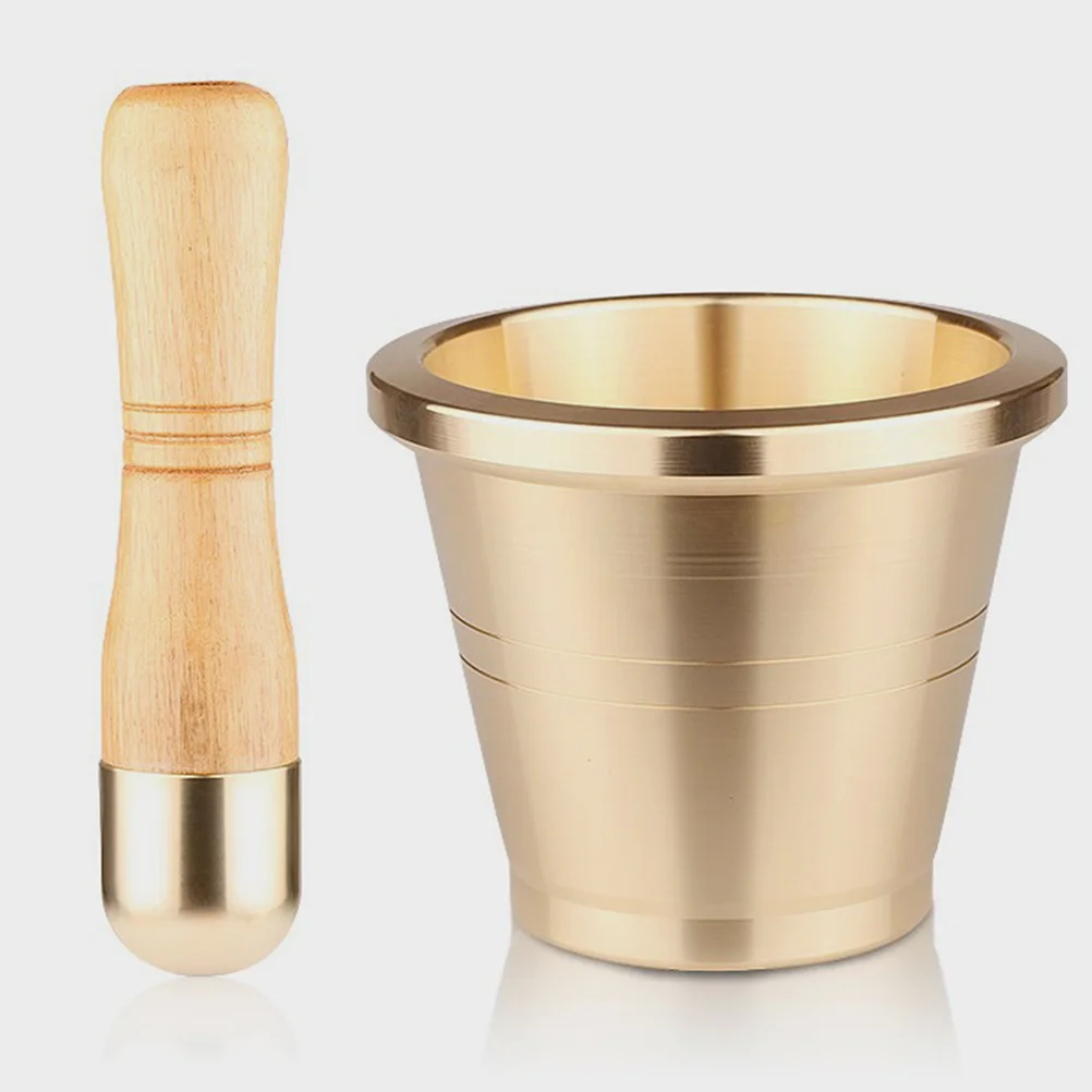 1Set Chinese Mortar and Pestle Set Copper Wood Garlic Crusher Spice Grinder Easy Clean Housewarming Gift
1Set Chinese Mortar and Pestle Set Copper Wood Garlic Crusher Spice Grinder Easy Clean Housewarming Gift