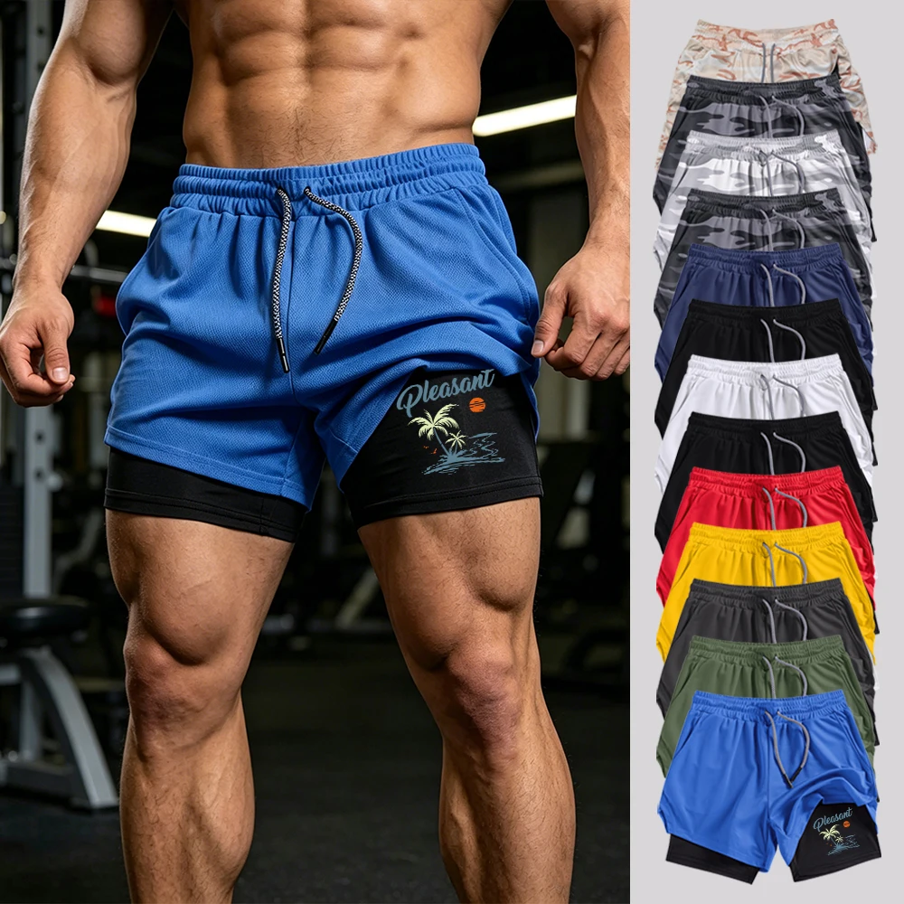 Men's Double Layer Running Shorts Palm Tree Print Multi-Color Options with Compression Liner & Pockets - Quick Dry Shorts
Men's Double Layer Running Shorts Palm Tree Print Multi-Color Options with Compression Liner & Pockets - Quick Dry Shorts