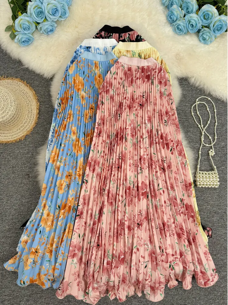 2026 New Elegant Print Pleated Skirt For Women Summer Fashion Versatile Vacation Long Skirt High-waisted Slimming
2026 New Elegant Print Pleated Skirt For Women Summer Fashion Versatile Vacation Long Skirt High-waisted Slimming