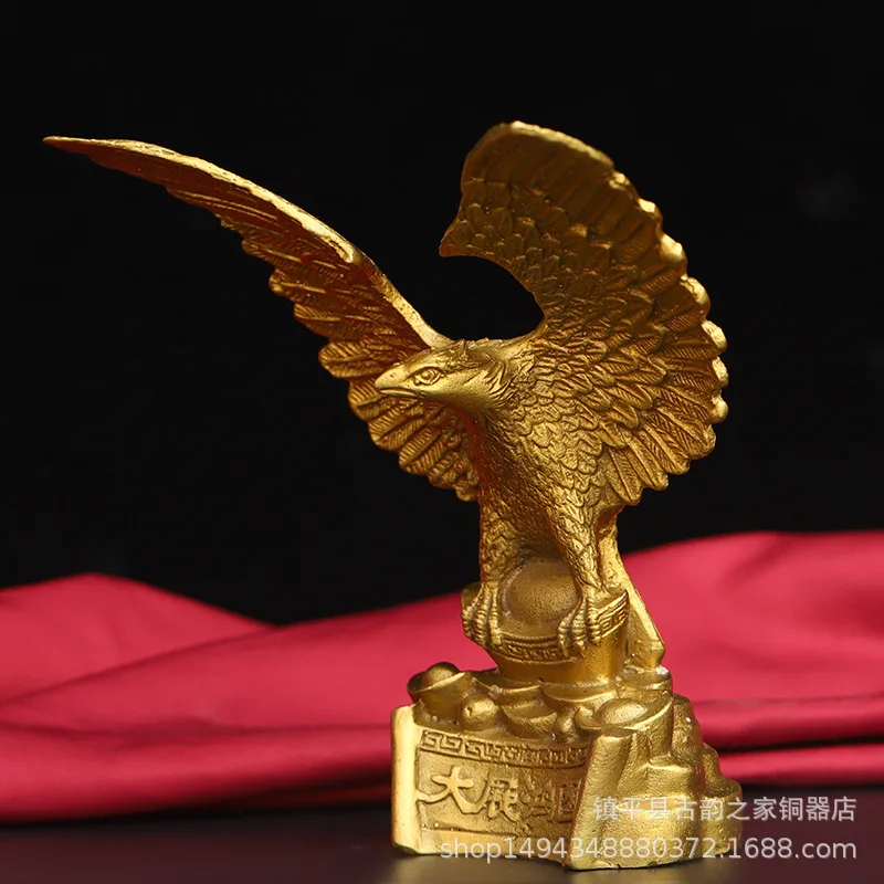 Pure Copper Ornament Brass Great Peng Spreading Wings Eagle for Home Living Room Office Shop Craft Decoration
Pure Copper Ornament Brass Great Peng Spreading Wings Eagle for Home Living Room Office Shop Craft Decoration