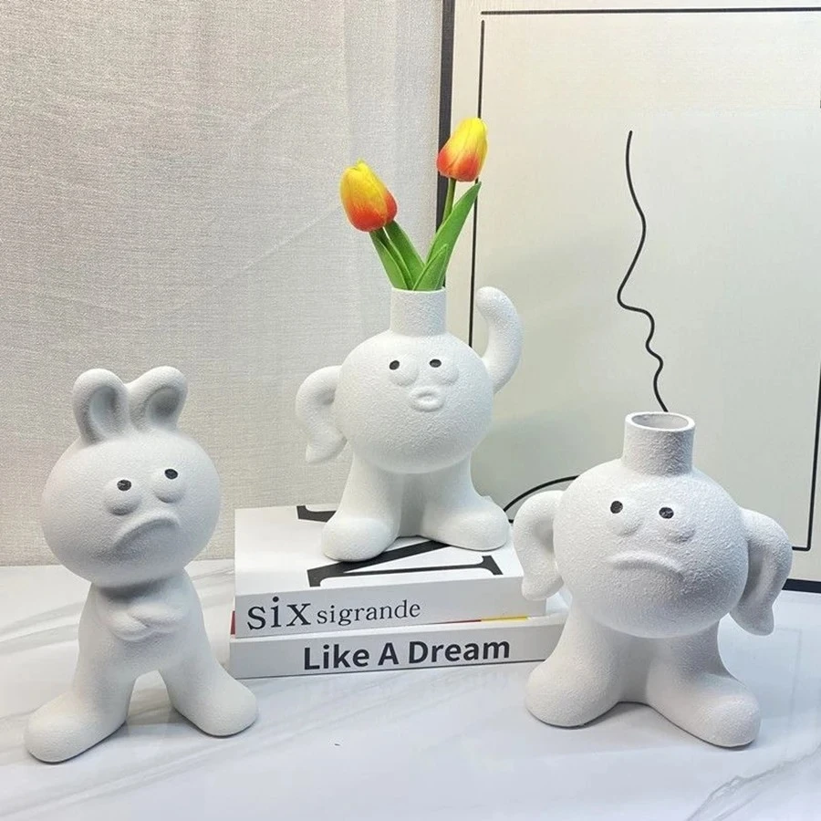 Creative Ceramic Flower Vase Cute Emoji Tubular Kawaii Vase Room Home Desktop Decoration Art Ornament Vase Gift Flowerpot
Creative Ceramic Flower Vase Cute Emoji Tubular Kawaii Vase Room Home Desktop Decoration Art Ornament Vase Gift Flowerpot