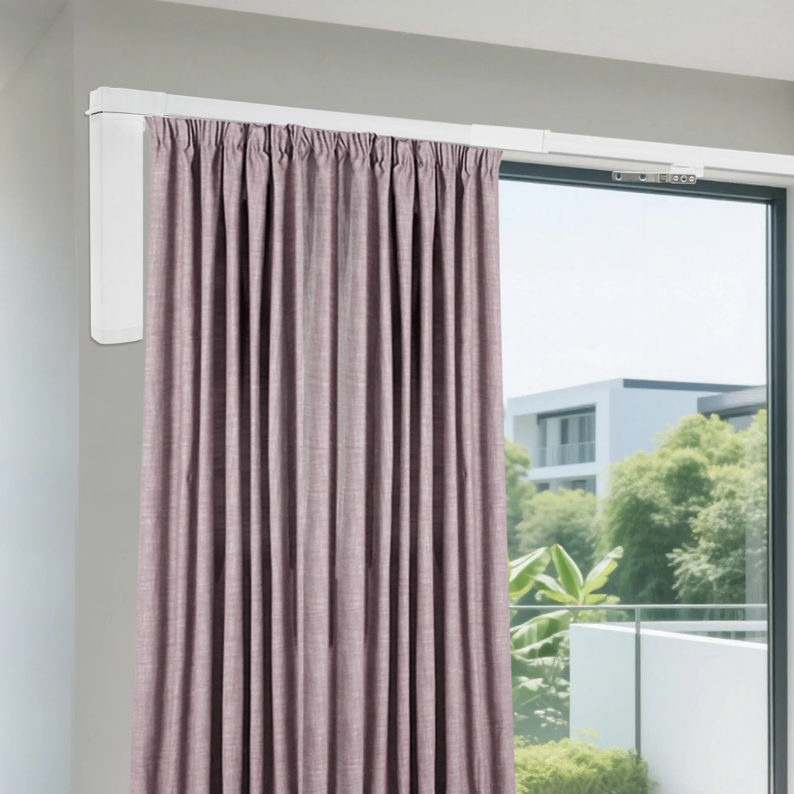 Electric Curtain Track, Smart Automated Motorized Curtain Rail Adjustable Rod for Home Bedroom Living Room Window Decoration Use
Electric Curtain Track, Smart Automated Motorized Curtain Rail Adjustable Rod for Home Bedroom Living Room Window Decoration Use