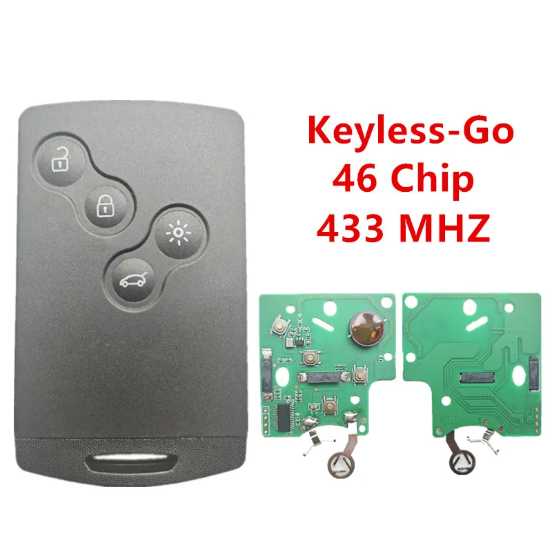 4 Buttons 46 Chip 433 MHZ Keyless-Go Car Smart Remote Control Key For Renault Koleos Megane Laguna Scenic
4 Buttons 46 Chip 433 MHZ Keyless-Go Car Smart Remote Control Key For Renault Koleos Megane Laguna Scenic