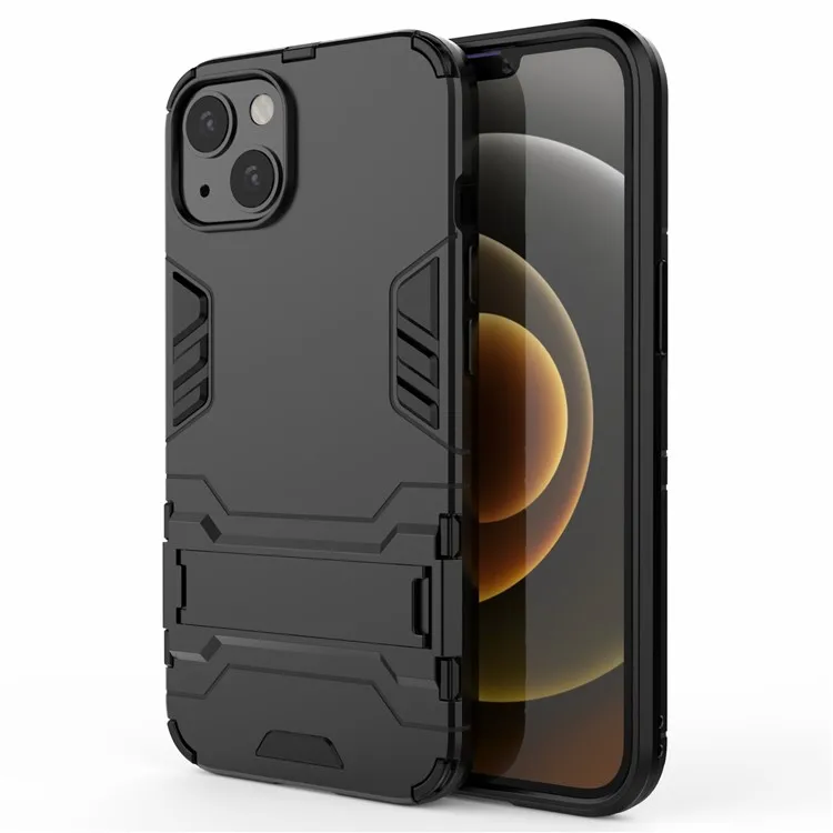 Kickstand Heavy Duty Shockproof 2 in 1 Hybrid Hard PC and Flexible Soft TPU Phone Cover for iPhone 13 6.1 inch - Black
Kickstand Heavy Duty Shockproof 2 in 1 Hybrid Hard PC and Flexible Soft TPU Phone Cover for iPhone 13 6.1 inch - Black