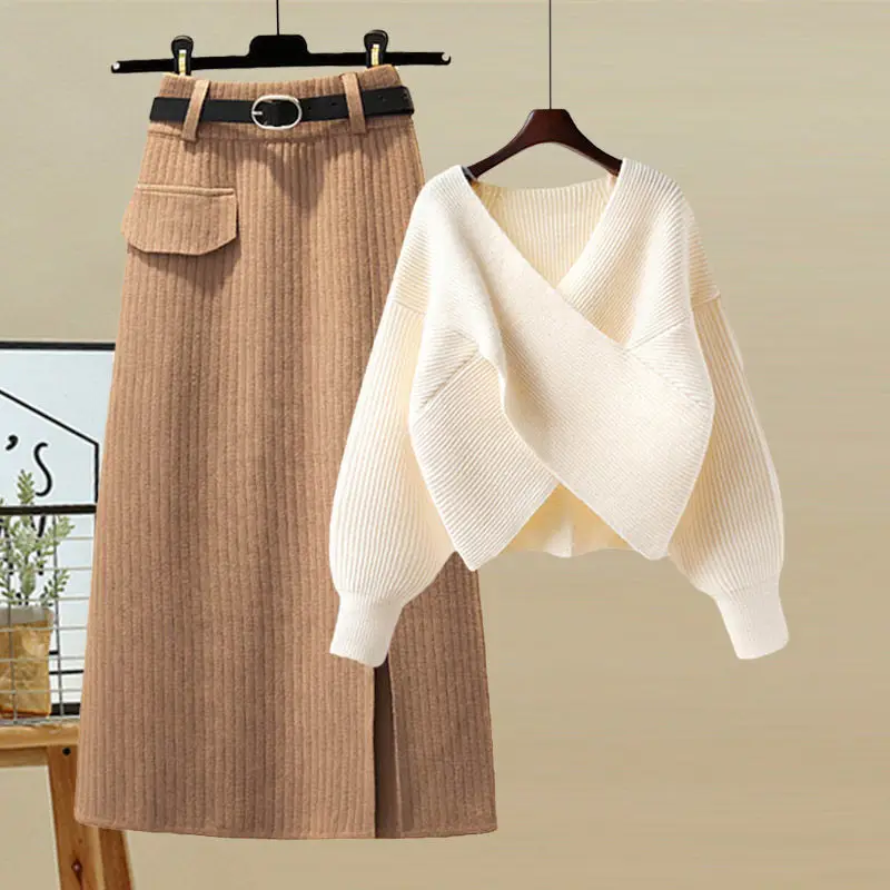 Dress Outfits 2023 Spring Autumn New Fashion Elegant Slim Korean Design Sweater High Waist Half Skirt Two Piece Suit for Women
Dress Outfits 2023 Spring Autumn New Fashion Elegant Slim Korean Design Sweater High Waist Half Skirt Two Piece Suit for Women