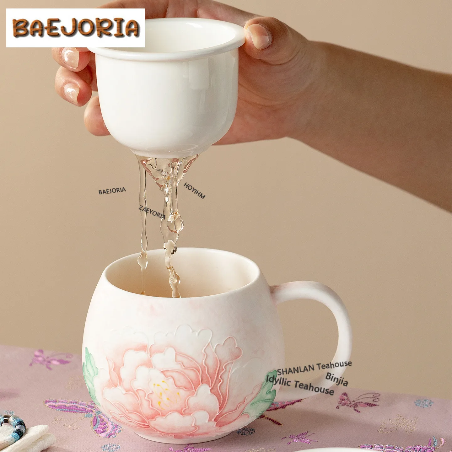 Чашка для заваривания чая с инфузером, 320 мл, ручная роспись, светло-розовый пион, эстетичная кружка для чая, офисная чашка для воды, изделие ручной работы
Чашка для заваривания чая с инфузером, 320 мл, ручная роспись, светло-розовый пион, эстетичная кружка для чая, офисная чашка для воды, изделие ручной работы