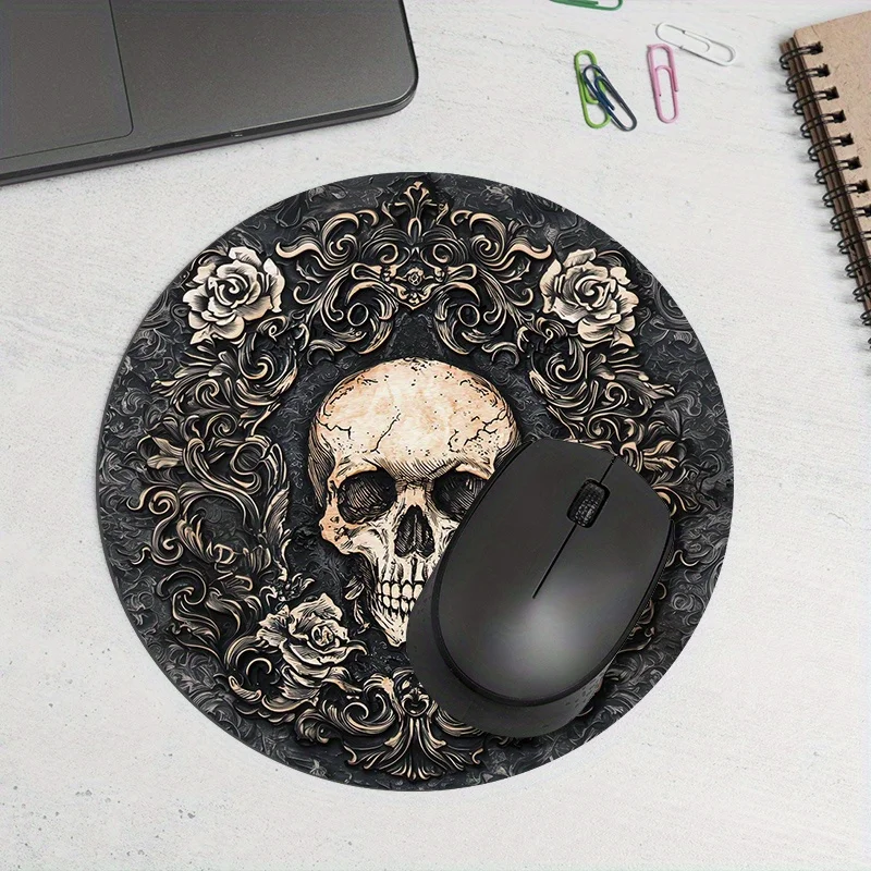 Gothic Skull Print Mouse Pad Round Rubber Non-Slip for Gamers Office Pad for Computer Mouse Mat Playmats Office Accessories
Gothic Skull Print Mouse Pad Round Rubber Non-Slip for Gamers Office Pad for Computer Mouse Mat Playmats Office Accessories