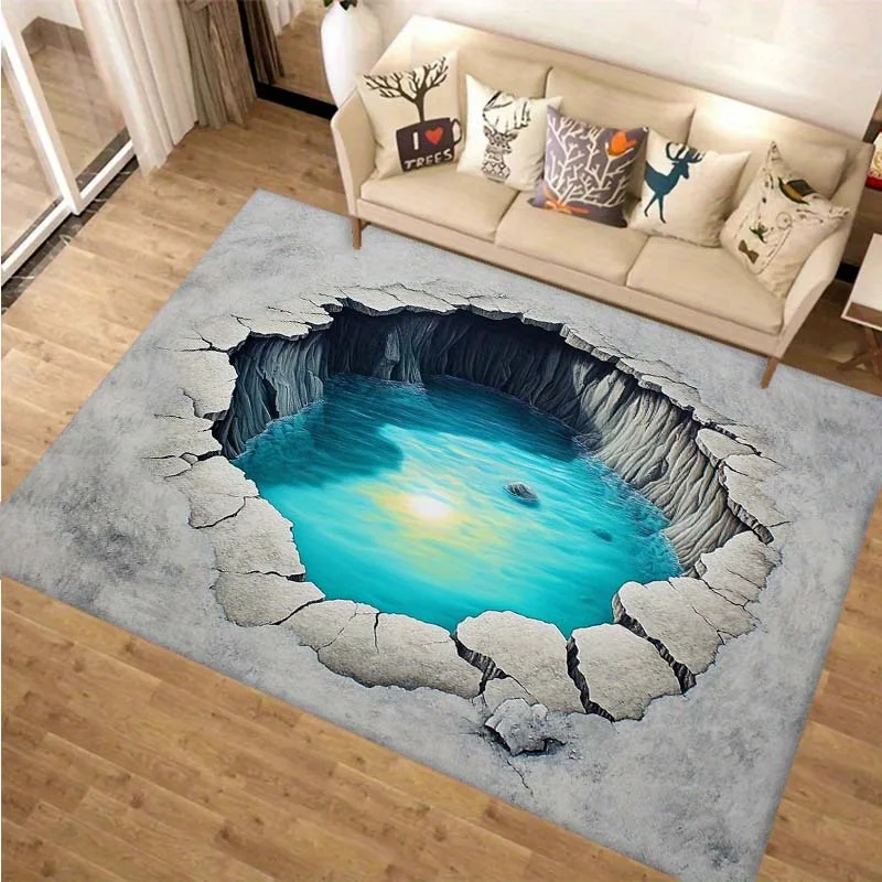 3D swirl pattern rug: non-slip crystal velvet, polyester, rectangular. For living room, bedroom, bathroom decor, large game mat.
3D swirl pattern rug: non-slip crystal velvet, polyester, rectangular. For living room, bedroom, bathroom decor, large game mat.