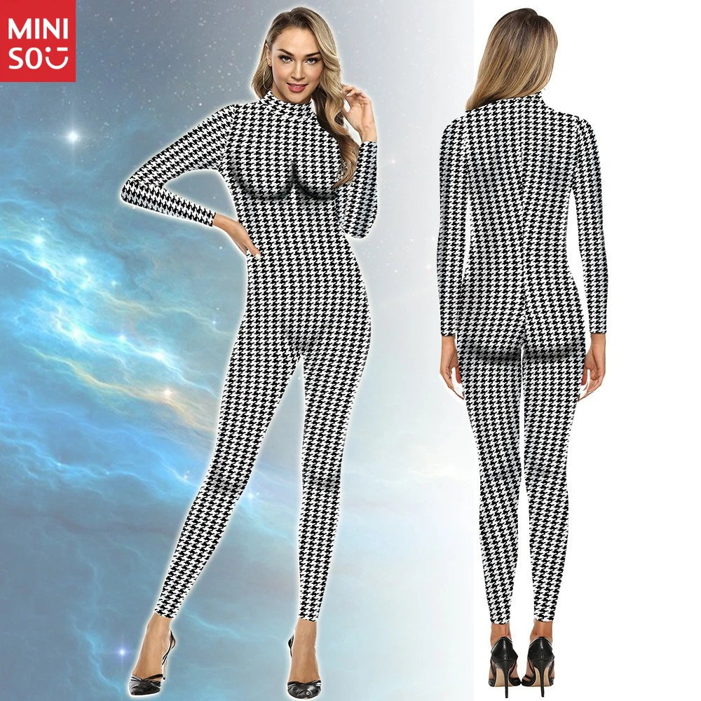 Miniso 3D Textured Print Jumpsuit | Long Sleeve Bodysuit for Stage Performance
Miniso 3D Textured Print Jumpsuit | Long Sleeve Bodysuit for Stage Performance