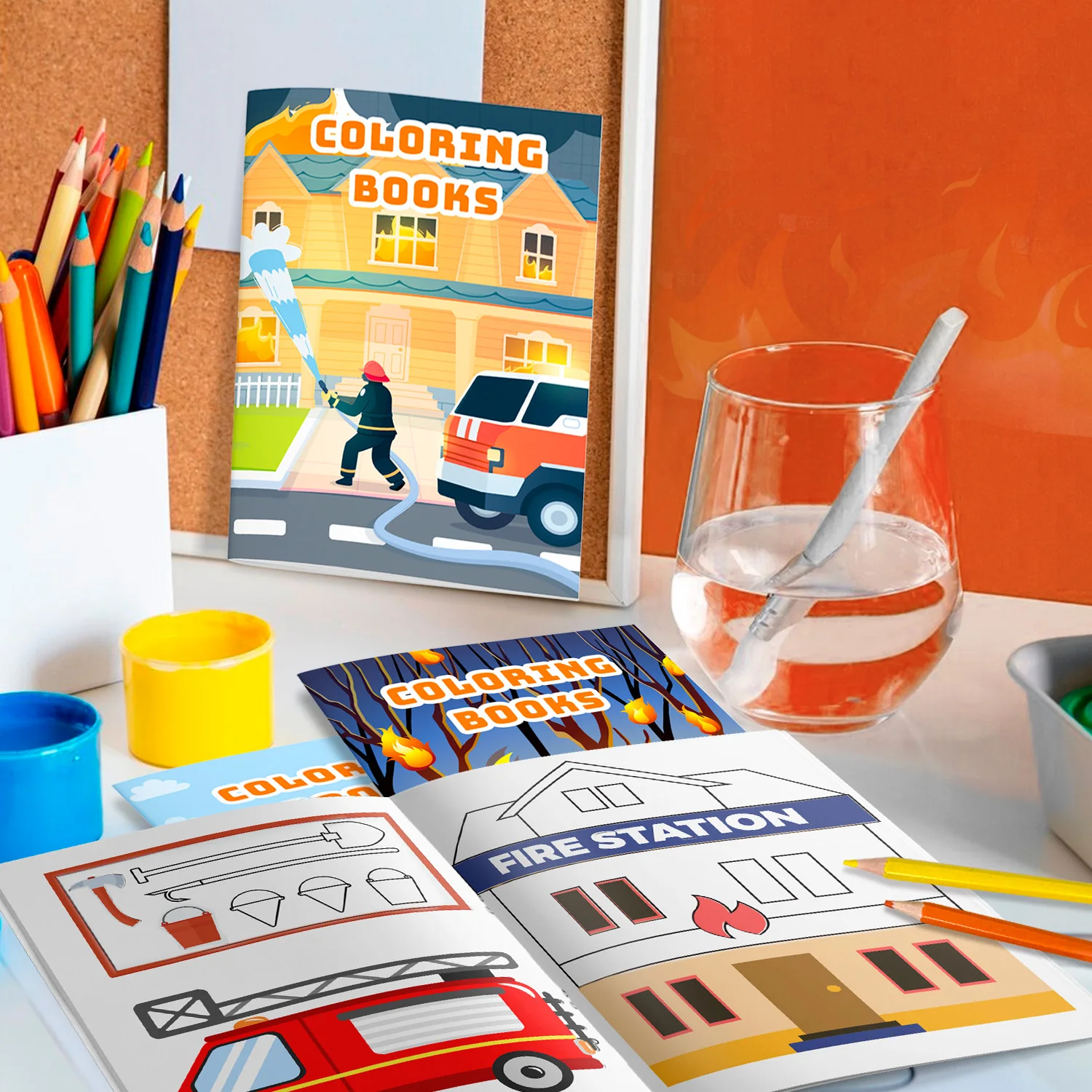 Fire Truck Coloring Book, 24 Pcs Fire Fighter Coloring Book & 12 Pcs Firefighter Color Pencils for Fire Truck Birthday Favors
Fire Truck Coloring Book, 24 Pcs Fire Fighter Coloring Book & 12 Pcs Firefighter Color Pencils for Fire Truck Birthday Favors