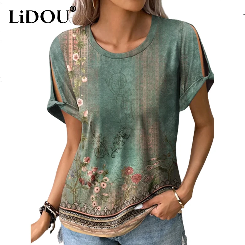 Summer Fashion Ethnic Style Vintage Oversized Printed Short Sleeve T-shirt Lady Loose Casual Comfortable Pullover Tops Women Tee
Summer Fashion Ethnic Style Vintage Oversized Printed Short Sleeve T-shirt Lady Loose Casual Comfortable Pullover Tops Women Tee