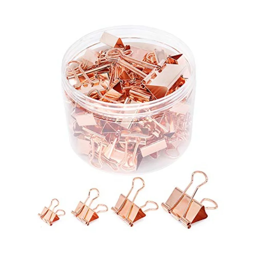 Binder Clip Paper Clamps, Assorted Sizes Mini, Small, Medium, Large,100 Pcs Clips for Office School Supplies
Binder Clip Paper Clamps, Assorted Sizes Mini, Small, Medium, Large,100 Pcs Clips for Office School Supplies