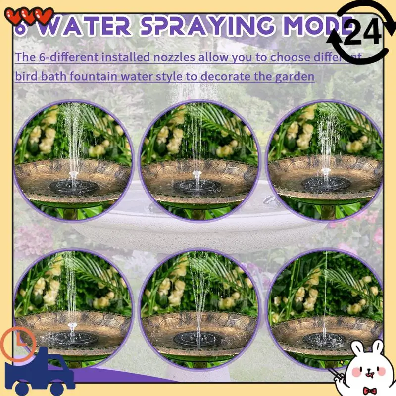 18CM LED Solar Fountain Pump With 3000Mah Battery 3.5W 6 Nozzles Fountain Pump For Bird Bath Garden Water Cycling
18CM LED Solar Fountain Pump With 3000Mah Battery 3.5W 6 Nozzles Fountain Pump For Bird Bath Garden Water Cycling
