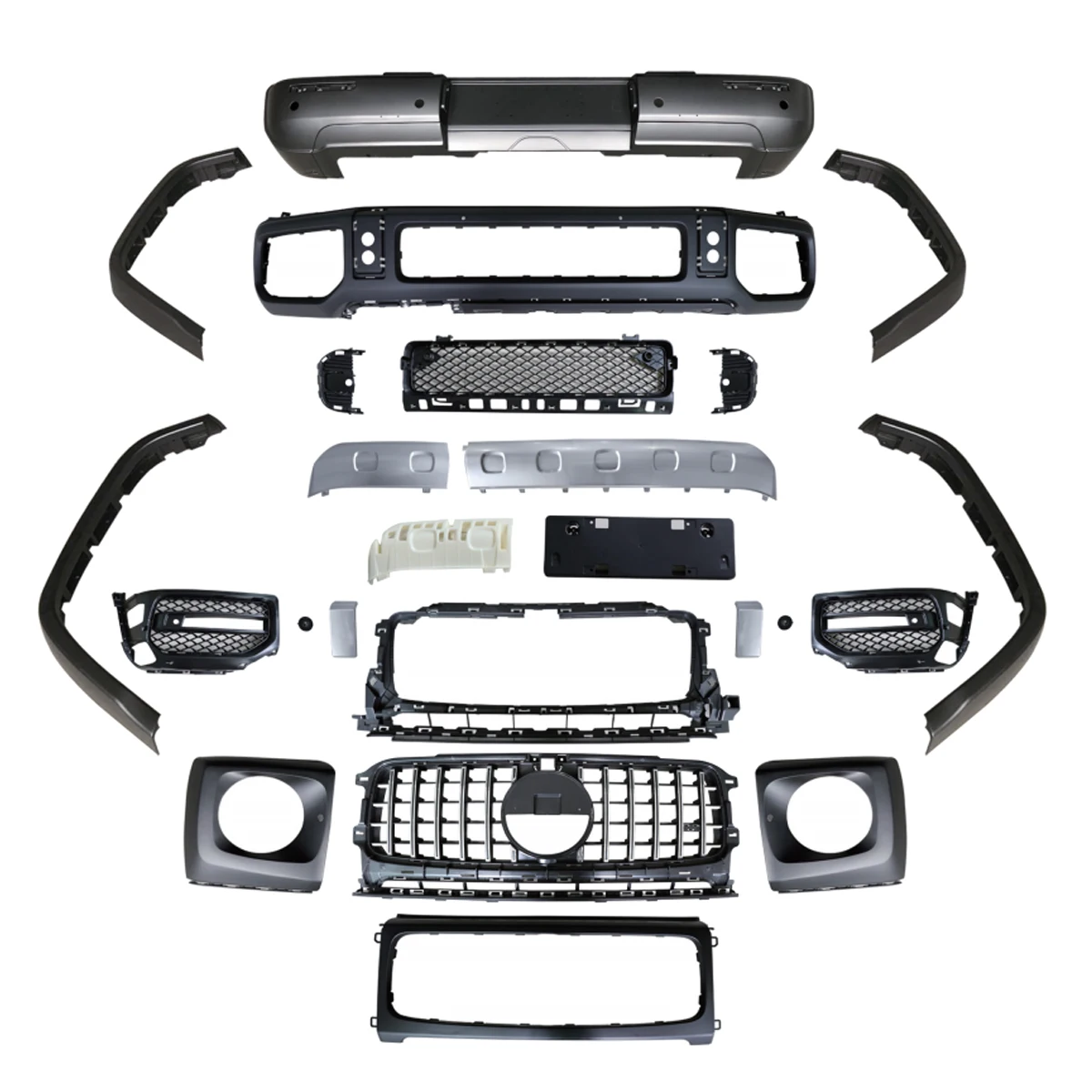 Hot Sale Car Accessories Bumpers Body Kit for Mercedes Benz G Class W464 2019+ Conversion To G63 AMG Style.
Hot Sale Car Accessories Bumpers Body Kit for Mercedes Benz G Class W464 2019+ Conversion To G63 AMG Style.