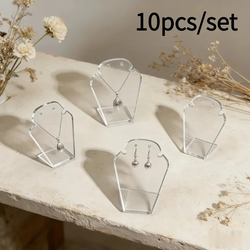 10pcs Acrylic Jewelry Rack Transparent Earrings Necklace Display Stand Store Counter Jewelry Display Racks
10pcs Acrylic Jewelry Rack Transparent Earrings Necklace Display Stand Store Counter Jewelry Display Racks