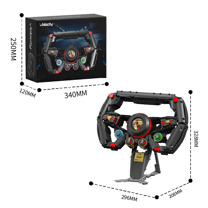 Racing Car Steering Wheel Simulation Building Blocks Kit With Multiple Physical Buttons, Steering WheelToy for Fans Kid Aldults
Racing Car Steering Wheel Simulation Building Blocks Kit With Multiple Physical Buttons, Steering WheelToy for Fans Kid Aldults