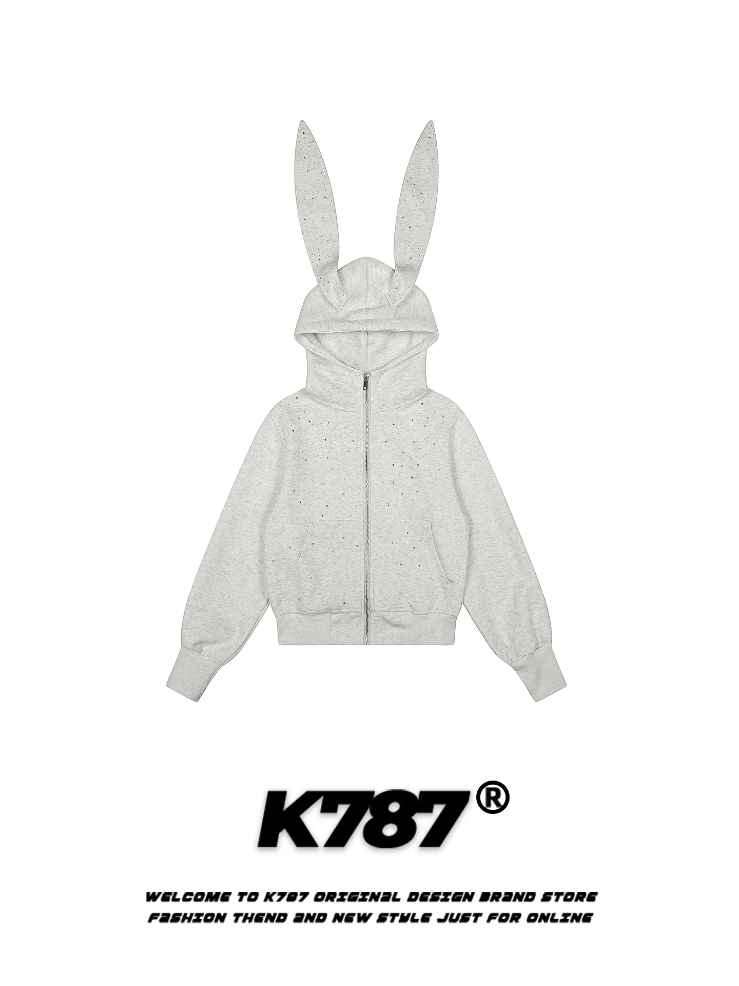 K787 American Casual Glitter Rabbit Ear Hoodie Women Sweet Cool Loose Casual Age Reduction Zipper Jacket Spring Street Style
K787 American Casual Glitter Rabbit Ear Hoodie Women Sweet Cool Loose Casual Age Reduction Zipper Jacket Spring Street Style