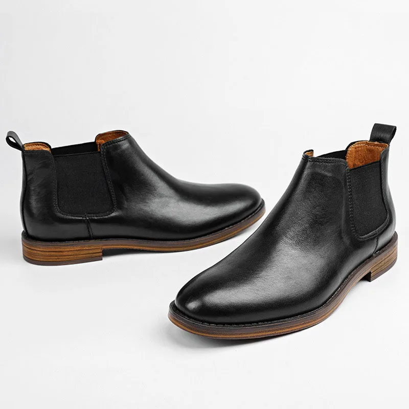 Men's Genuine Leather Chelsea Boots Mens Fashion Leather Ankle Boots Men British Style Short Boots High-top Casual Shoes
Men's Genuine Leather Chelsea Boots Mens Fashion Leather Ankle Boots Men British Style Short Boots High-top Casual Shoes