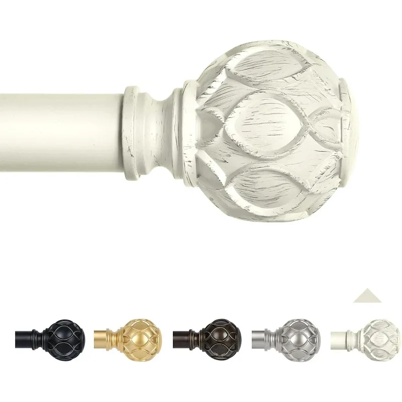 Antique White Curtain Rods for Windows 66 to 120 Inch(5.5-10ft),1 Inch Adjustable Curtain Rod,Heavy Duty Curtain Rods
Antique White Curtain Rods for Windows 66 to 120 Inch(5.5-10ft),1 Inch Adjustable Curtain Rod,Heavy Duty Curtain Rods