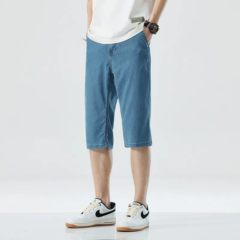 2025 Summer Slim Lyocell Denim Shorts Men's Loose Straight Leg Casual Capri Pants
2025 Summer Slim Lyocell Denim Shorts Men's Loose Straight Leg Casual Capri Pants