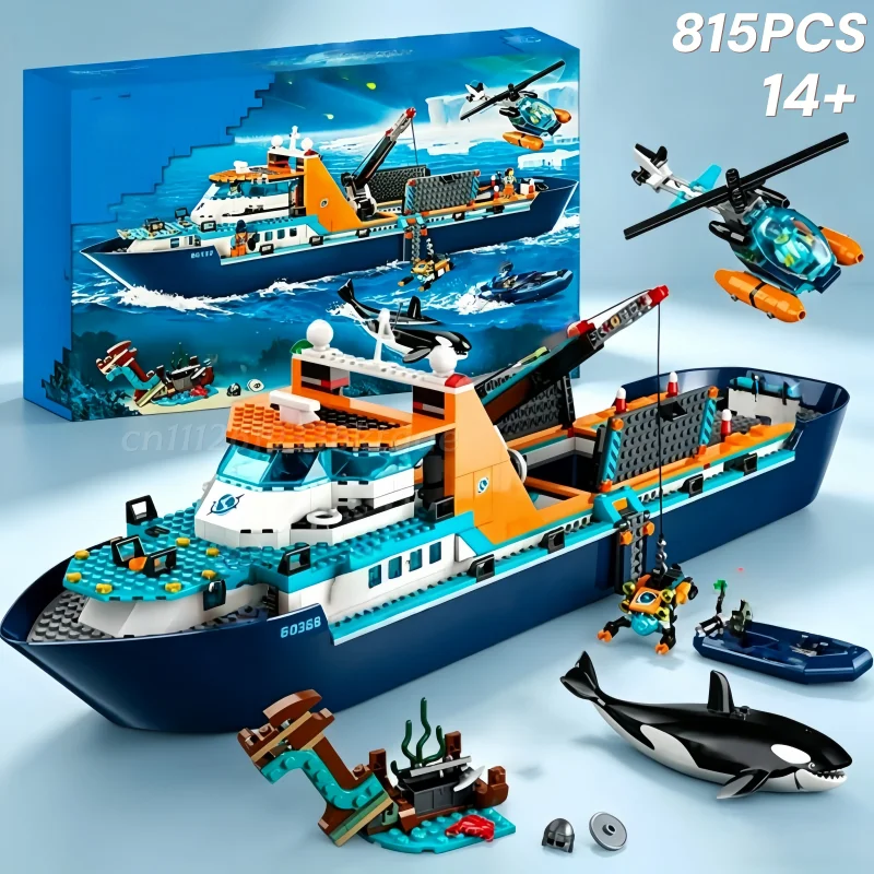 815PCS City Series Creative Assembly Home Decor Toys Arctic Research Ship 60368 Building Blocks Model Bricks for Birthday Gifts
815PCS City Series Creative Assembly Home Decor Toys Arctic Research Ship 60368 Building Blocks Model Bricks for Birthday Gifts