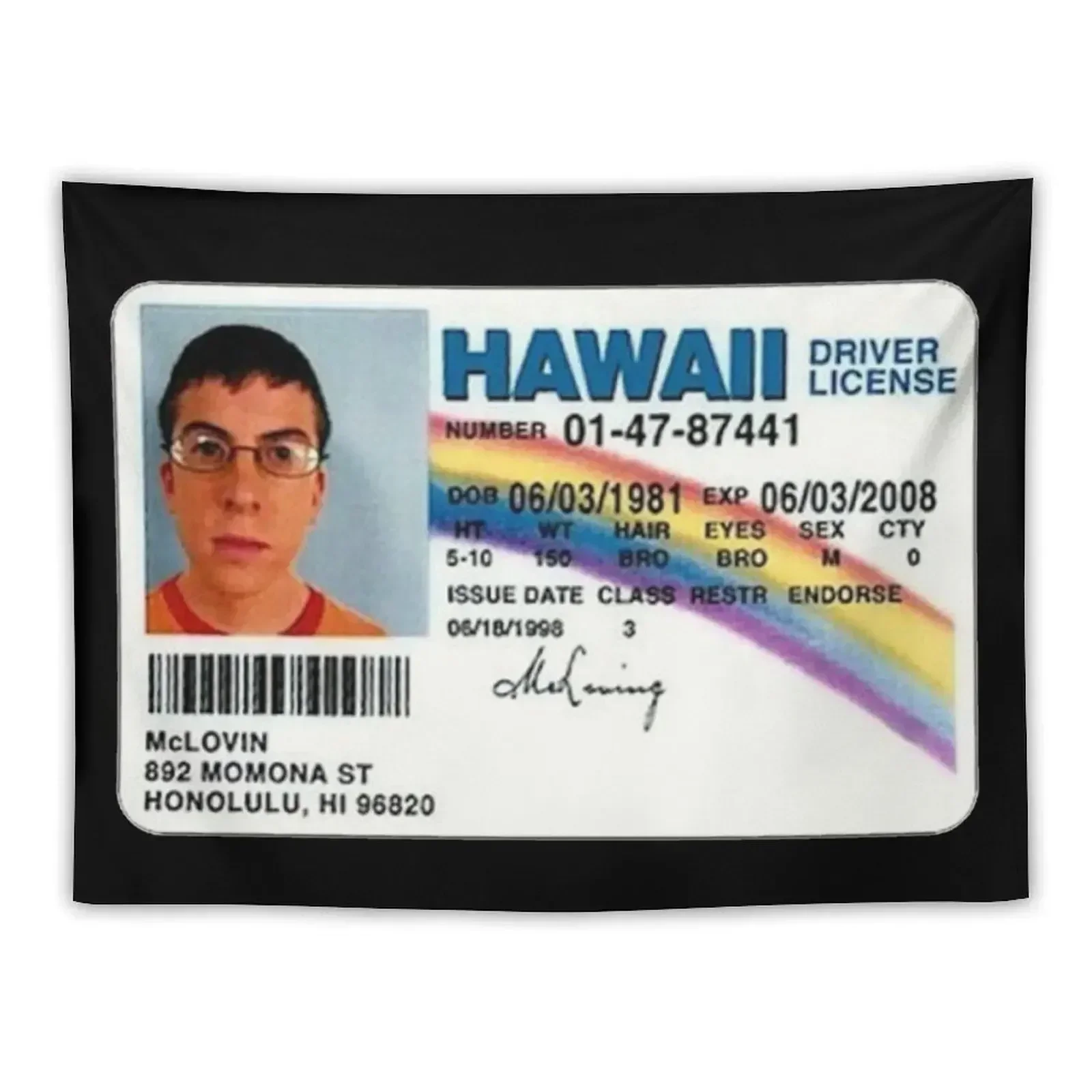 McLOVIN Tapestry Room Decor Aesthetic Hanging Wall Home Decor Accessories Tapestry
McLOVIN Tapestry Room Decor Aesthetic Hanging Wall Home Decor Accessories Tapestry