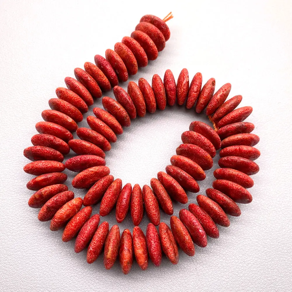 1 Strand Center Drilled Red Spong Coral Slice Disc Beads For Jewelry Making
1 Strand Center Drilled Red Spong Coral Slice Disc Beads For Jewelry Making