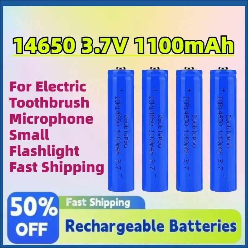New In Stock 14650 3.7V 1100mAh Rechargeable Lithium Battery for Electric Toothbrush Microphone Small Flashlight Fast
New In Stock 14650 3.7V 1100mAh Rechargeable Lithium Battery for Electric Toothbrush Microphone Small Flashlight Fast