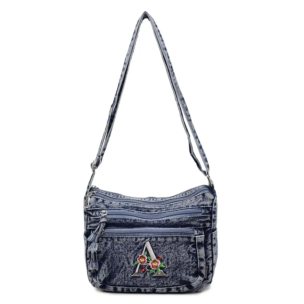 Vintage Denim Crossbody Bag for Women, Adjustable Strap Jean Purse, Blue Casual Shoulder Handbag
Vintage Denim Crossbody Bag for Women, Adjustable Strap Jean Purse, Blue Casual Shoulder Handbag