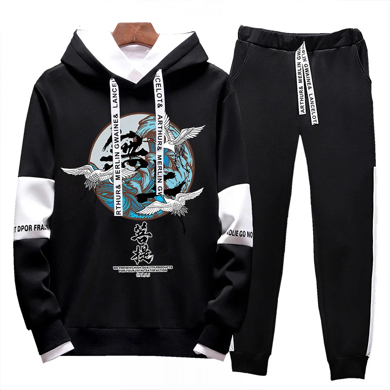 Autumn Winter Couples Hoodie Set Men Women Text Crane Print Casual Loose Fit Polyester Fabric Hip Hop Style Streetwear
Autumn Winter Couples Hoodie Set Men Women Text Crane Print Casual Loose Fit Polyester Fabric Hip Hop Style Streetwear