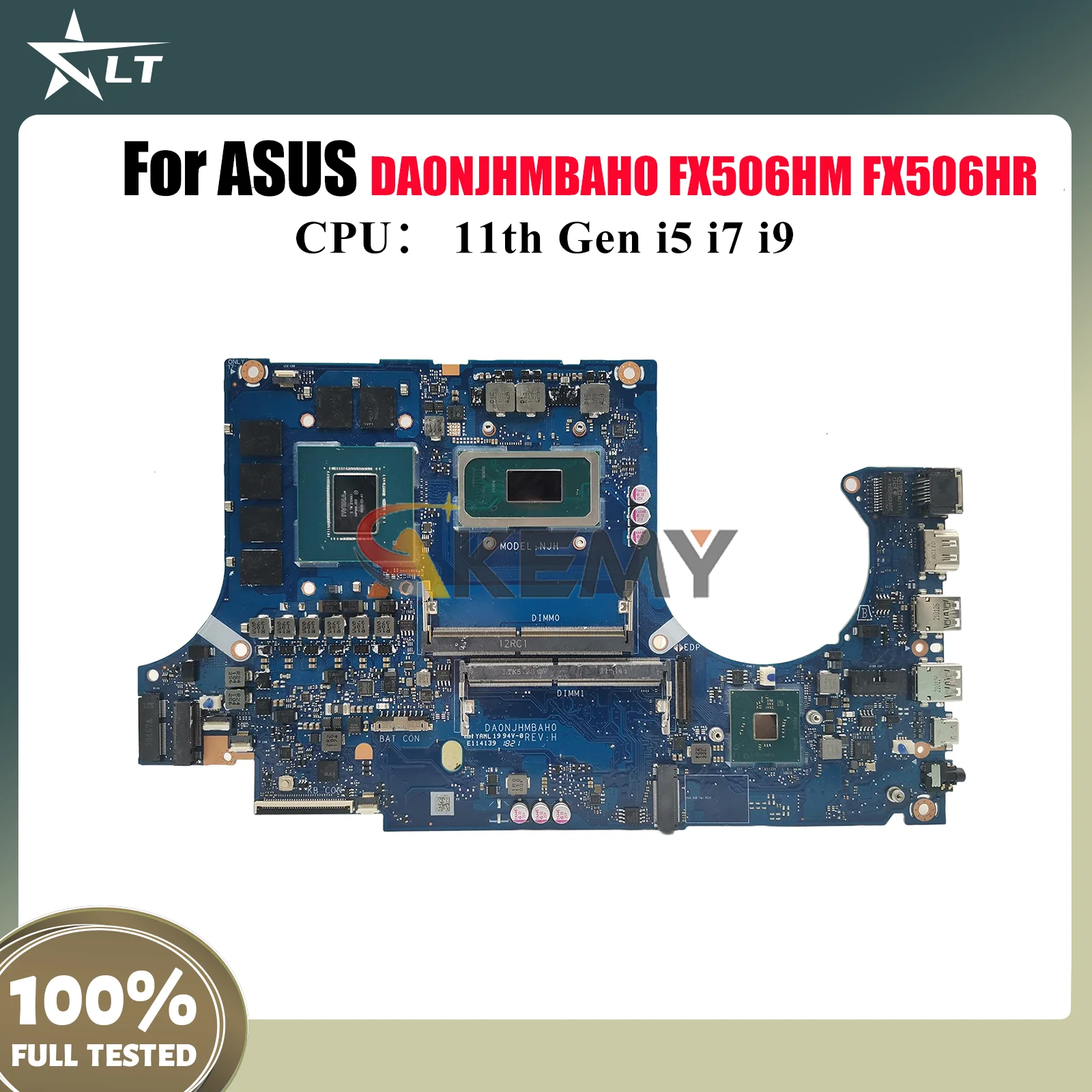 DA0NJHMBAH0 Laptop Motherboard For ASUS TUF Gaming FX506H FX506HM FX506HR Mainboard W/ 11th Gen i5 i7 i9 100% tests OK fast ship
DA0NJHMBAH0 Laptop Motherboard For ASUS TUF Gaming FX506H FX506HM FX506HR Mainboard W/ 11th Gen i5 i7 i9 100% tests OK fast ship