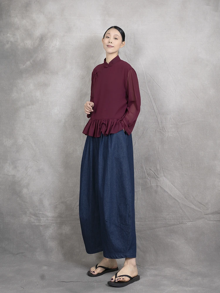 Оригинальный летний женский свободный ретро художественный легкий двухслойный шифоновый цветной воротник-стойка на пуговицах Plaet irt
Оригинальный летний женский свободный ретро художественный легкий двухслойный шифоновый цветной воротник-стойка на пуговицах Plaet irt