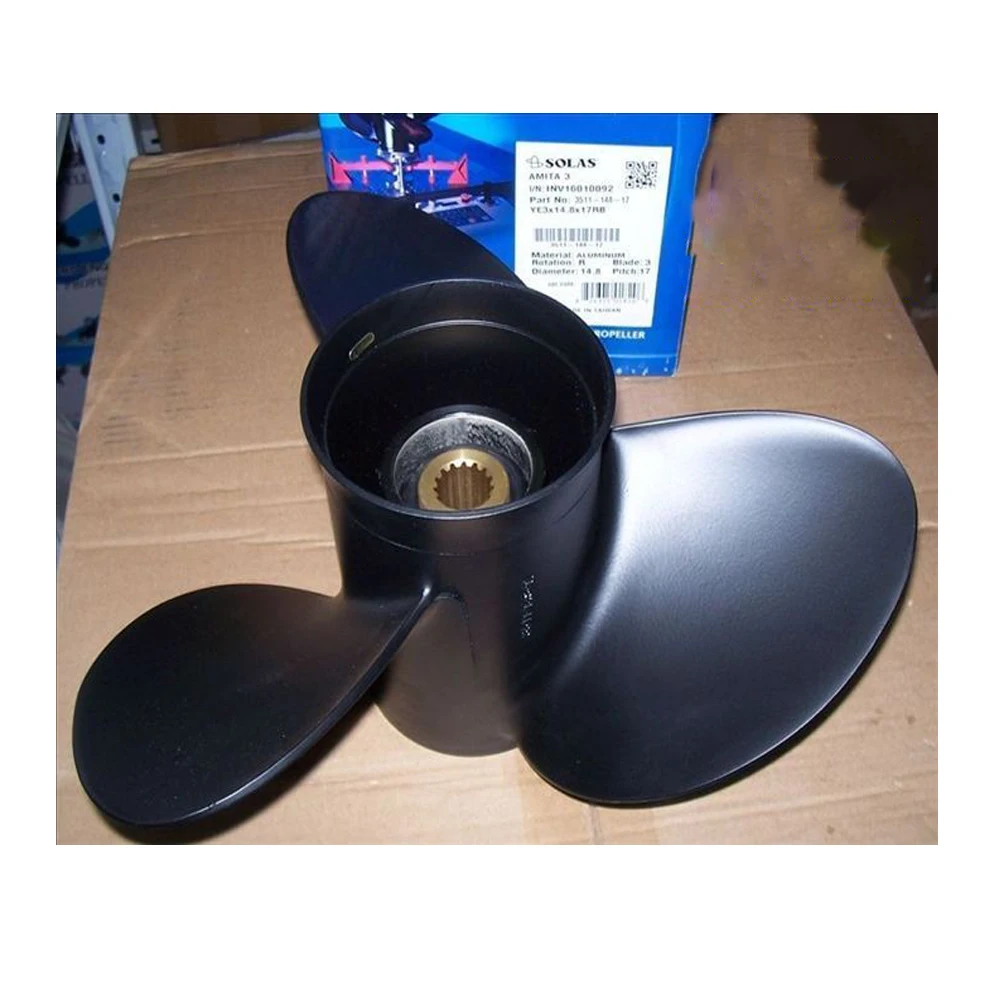 Top quality Stainless Steel Propeller 17" for Yamaha 120-225hp outboard motors YE3x14.8x17RB 15slots
Top quality Stainless Steel Propeller 17" for Yamaha 120-225hp outboard motors YE3x14.8x17RB 15slots