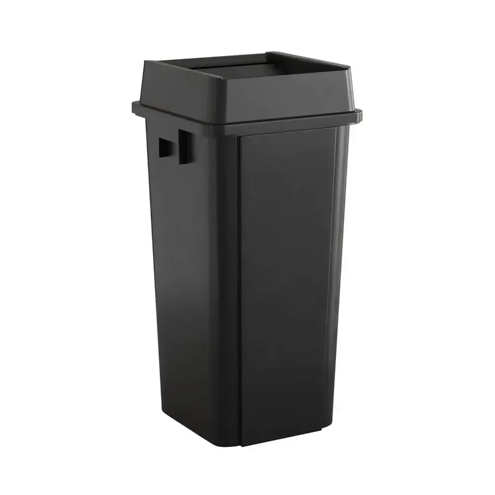 23-Gallon Square Black Commercial Waste Bin with Lid
23-Gallon Square Black Commercial Waste Bin with Lid