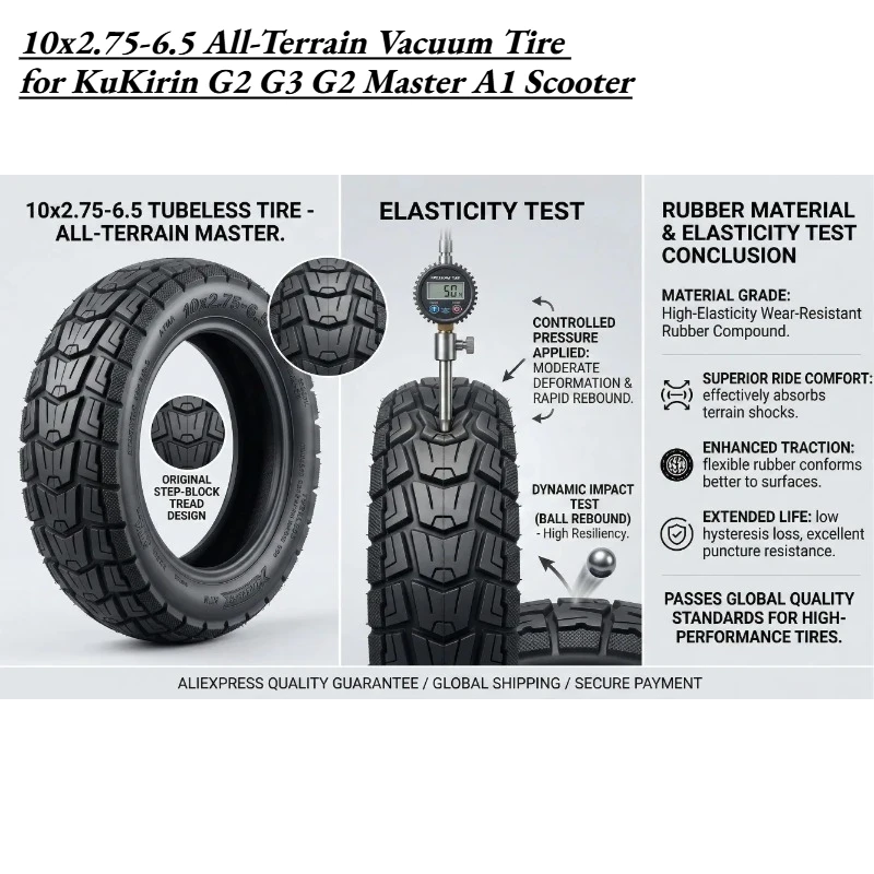 10x2.75-6.5 All-Terrain Vacuum Tire for KuKirin G2 G3 G2 Master A1 Scooter, Front/Rear Puncture Proof Tubeless Tyre Replacement
10x2.75-6.5 All-Terrain Vacuum Tire for KuKirin G2 G3 G2 Master A1 Scooter, Front/Rear Puncture Proof Tubeless Tyre Replacement
