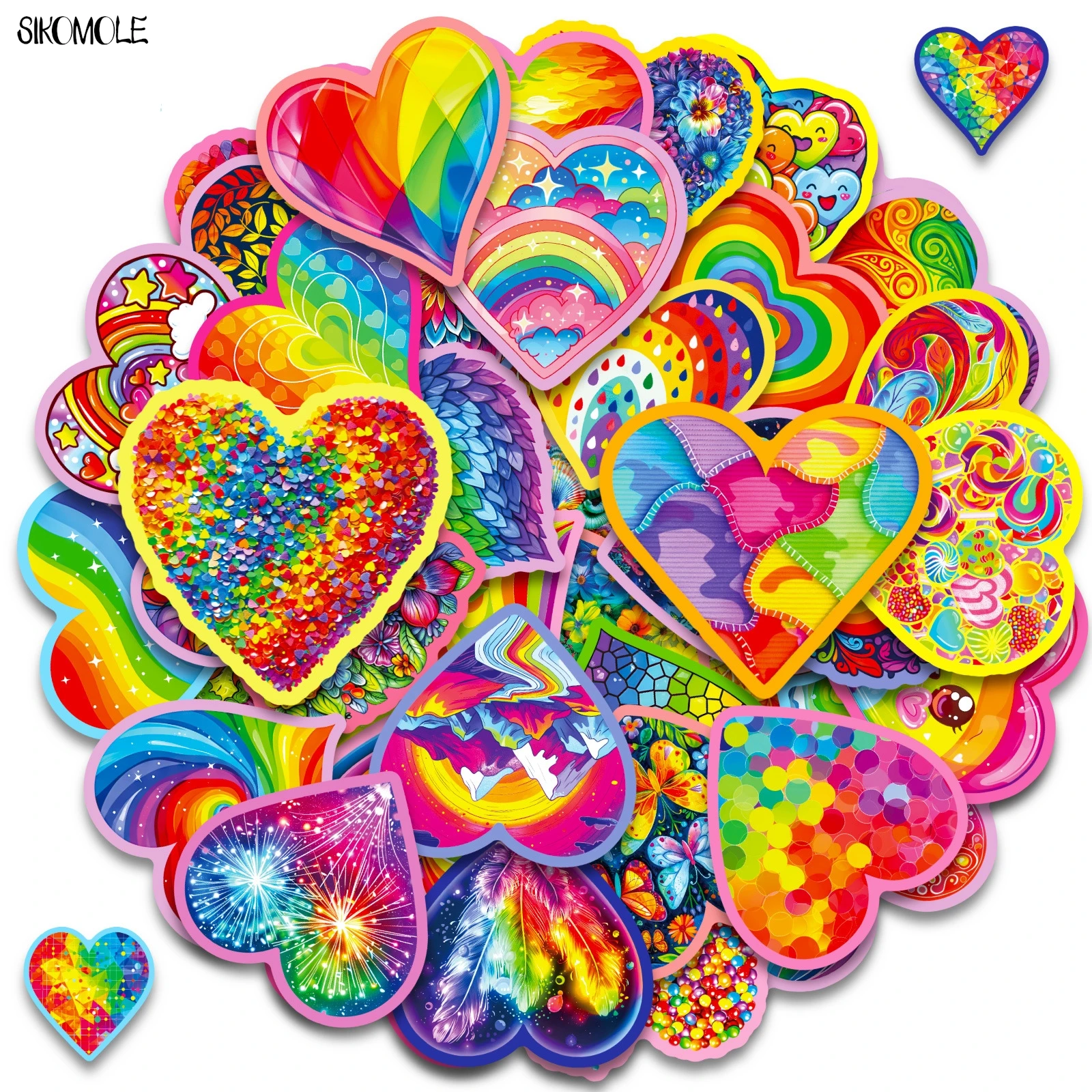 10/30/56PCS Rainbow Heart Art Stickers Aesthetic Floral Glitter DIY Kids Toy Guitar Luggage Suitcase Decoration Graffiti Sticker
10/30/56PCS Rainbow Heart Art Stickers Aesthetic Floral Glitter DIY Kids Toy Guitar Luggage Suitcase Decoration Graffiti Sticker