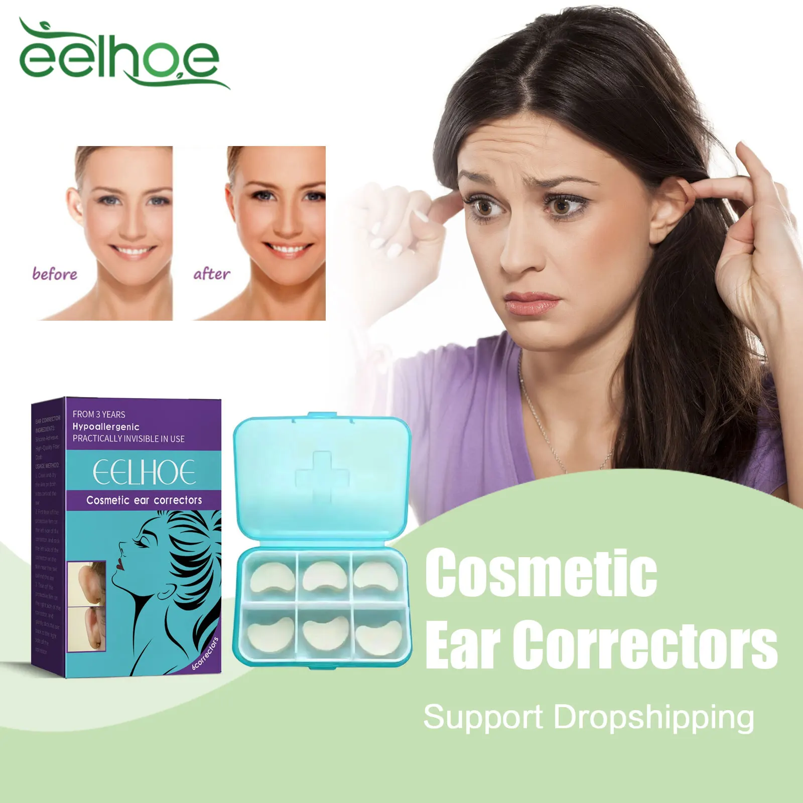 Ear Correctar Tape Waterproof Transparent Elf Ear Stickers Self Adhesive Invisible Big Ear Supporters Aesthetic Corrector Tool
Ear Correctar Tape Waterproof Transparent Elf Ear Stickers Self Adhesive Invisible Big Ear Supporters Aesthetic Corrector Tool